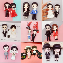 Couples custom keychain soft pottery doll live photo custom personality Q version doll girlfriend birthday gift