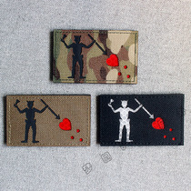 Engraving Reflective Black Beard Pirate Arm Badge Solid Laser Magic Sticker Chapter Backpack Stickers Tactical Morale Chest Sticker Cap Emblem