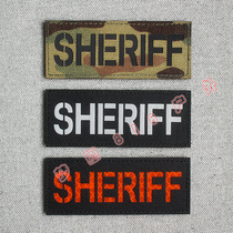 SHERIFF Engraving Reflective Magic Sticker Octopus Noctilucent Arms Chapter Chest Patch Backpack Sticker Personality Morale Sticker Solid Sticker