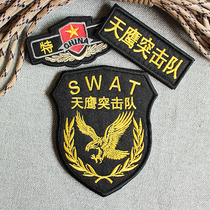 Embroidery Velcro Sky Eagle Commando Armband Backpack Sticker Chest Strip Personality Assault Badge Customized