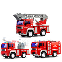 Literary toys 550ABC childrens educational toys inertial fire truck storytelling sound toy car