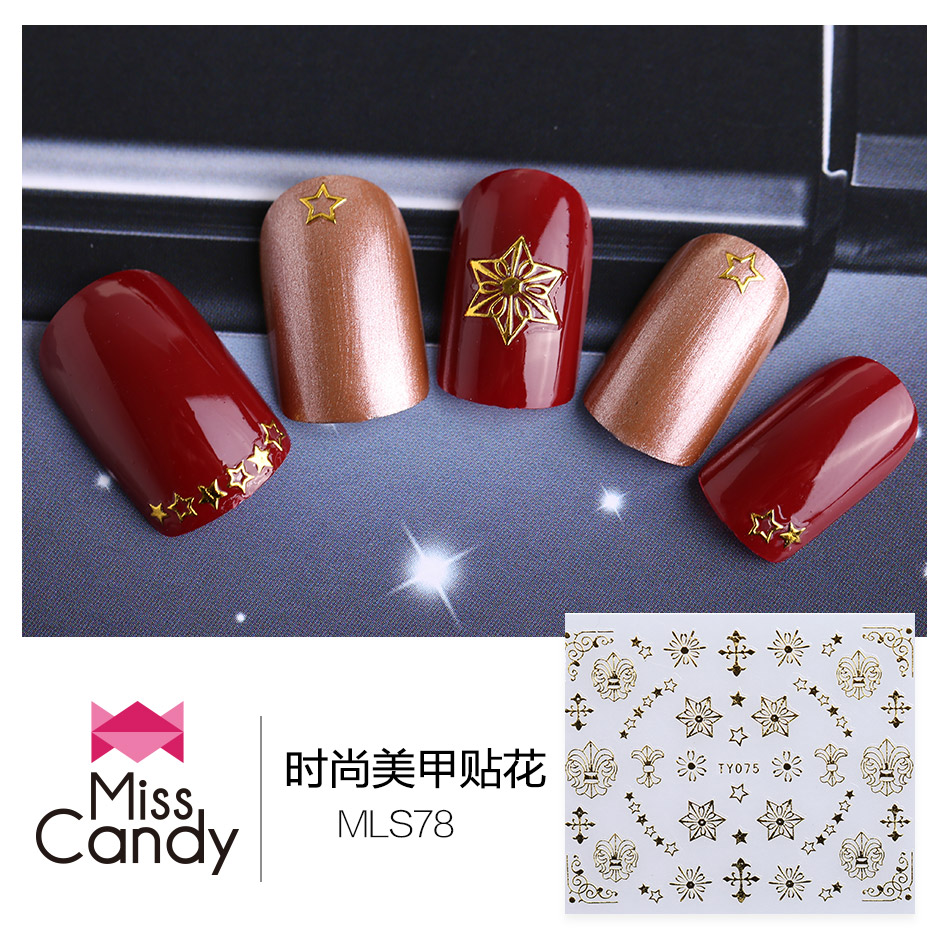 Miss Candy健康指彩美甲指甲贴纸防水指甲贴水印原创贴花 23款产品展示图1