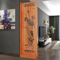 Modern solid wood multi-layer board hollow Chinese office hotel bedroom screen partition living room mysterious closed seat screen