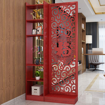 Simple modern Chinese screen side cabinet seat screen into the home partition hollow wooden bedroom living room hotel office