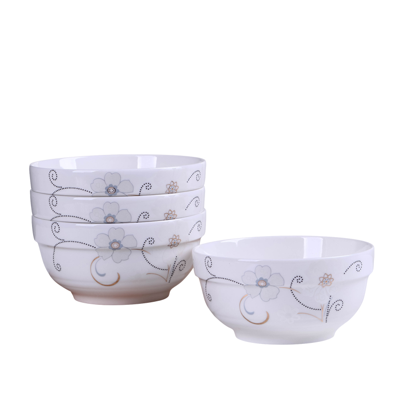 Jingdezhen ceramic bowl home a single bowl of simple move 4.5/5/6 inches continental tableware portfolio for the job