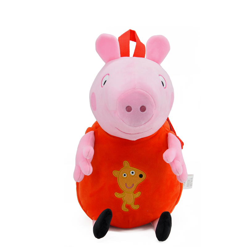 小猪佩奇peppapig粉红猪小妹佩佩猪卡通儿童毛绒玩偶背包书包玩具产品展示图3