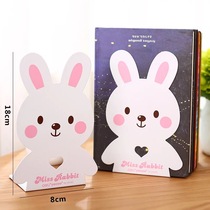 The powerful bookshelf cartoon cute book folder book relies on the book stand students to use the metal desktop books to collect the magic device to separate the frame The creative simple book board is thickened and the anti-skid fixed book stand