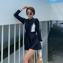 Tao Yao Yao new professional swimsuit women thin Belly Belly Korean students sports long sleeve sunscreen one-piece dress Conservative