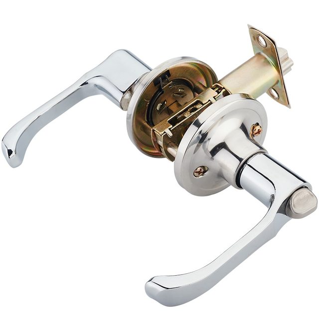 Bathroom door lock toilet three lever handle lock indoor bathroom kitchen toilet single tongue office hardware lock Bathroom door lock toilet three lever handle lock indoor bathroom kitchen toilet single tongue office hardware lock
