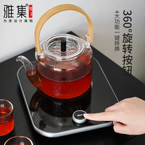 Ya Ji tea set microcrystalline ultra-thin electric pottery stove tea cooker can boil water 100 base high power boiling water fast teapot