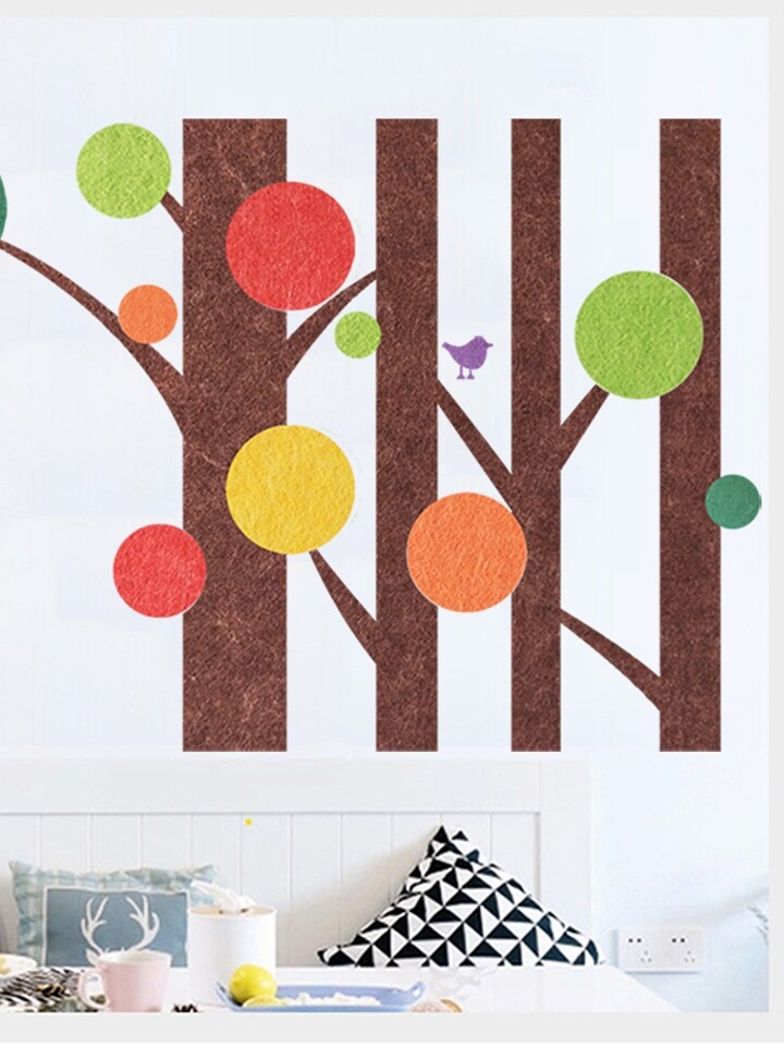 幼儿园主题墙环境布置背景墙贴大树丛林