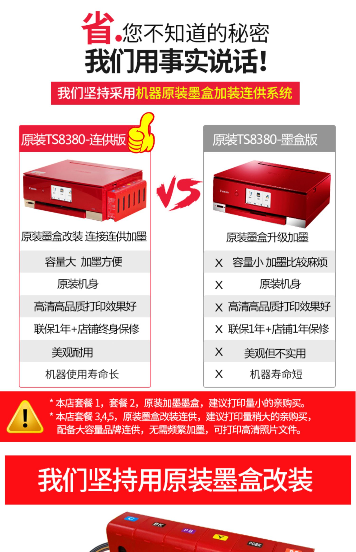 佳能ts8380打印机家用小型学生连供介绍