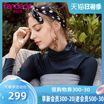 Fendi poem autumn and winter modal cotton underwear womens high collar long sleeve slim base shirt autumn coat FD00015