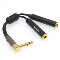 Big three-core turning double 6 5 hens left and right Big 2 6 35 sound sound card microphone listening headphones 10% Two switching lines