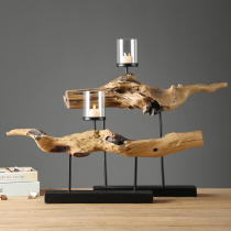 Candlestick European-style ornaments Retro home furnishings Wine shop candlelight dinner Wedding Chinese model room props Nordic