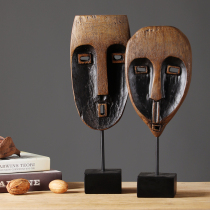 Yazhi resin facial decoration ornaments African crafts New Chinese style entrance living room modern abstract art