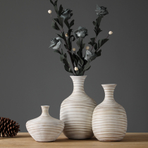 ins vase Nordic style white resin flower arrangement dried flower decoration living room light luxury small fresh home decoration