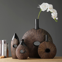 Resin European-style flower arrangement vase decoration creative decoration crafts living room TV cabinet entrance American home accessories