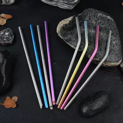 Kanga titanium COMBO pure titanium metal beverage straws health bacteria free private light metal straws portable