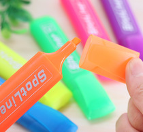 Korean student stationery Cute candy color highlighter Creative graffiti color marker key oblique head marker pen