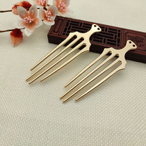 Electrophoresis color-preserving alloy sea king hairpin 29*96mm hairpin main accessories material ancient style step shaking handmade diy accessories