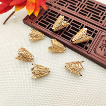 14*17mm three-dimensional hollow torus flower hat electrophoresis color preservation antique handmade hairpin diy jewelry material accessories