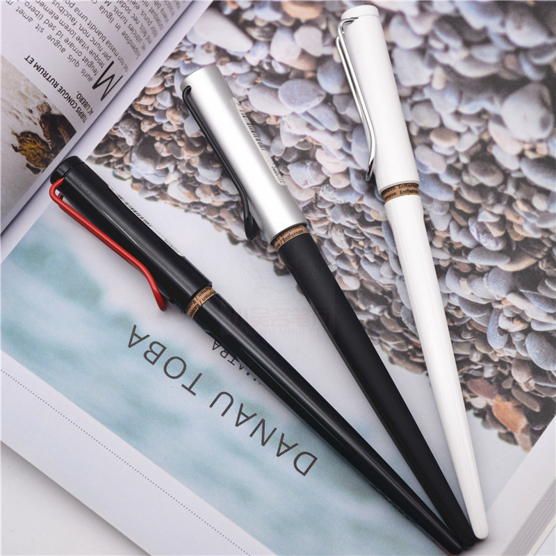 正品包邮 德国lamy凌美钢笔joy喜悦系列艺术美术钢笔黑杆红夹白色