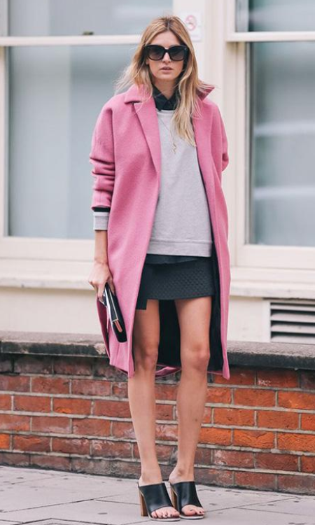 粉色外套,秋季也要秒变软萌小公主