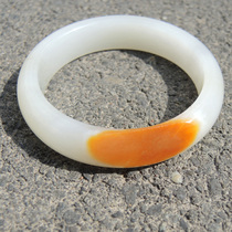 Dialect enterprise boutique collectible grade poly red belt blue and white sheep fat white jade 52 caliber seed luxury bracelet F