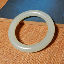 Dialect enterprise boutique new product 1580 yuan Xinjiang Gaoqing white lady fat round bracelet Jade bracelet X
