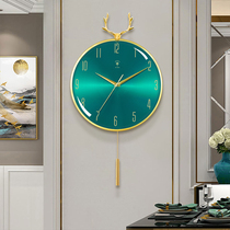 Polaris wall clock living room home creative fashion modern Nordic light luxury quartz clock deer head hanging watch decorative clock