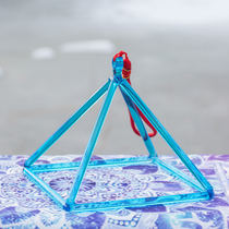 Blue crystal pyramid tripod music stand