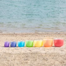 Color Series A Set of CDEFGAB Tuning Crystal Bowl Meditation Bowl