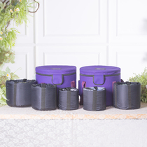 Set of purple crystal bowl package meditation bowl bag canvas portable Tibetan bowl package Meditation Healing therapy