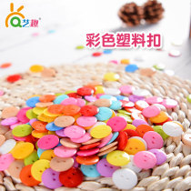 Color button children hand stickers creative kindergarten diy making material colorful candy color round button