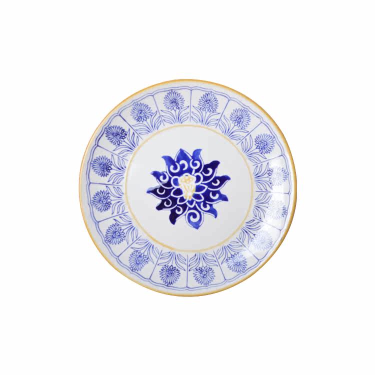 日式家用陶瓷盘子 创意8寸早餐盘圆盘菜盘汤盘西餐盘酒店特价餐具