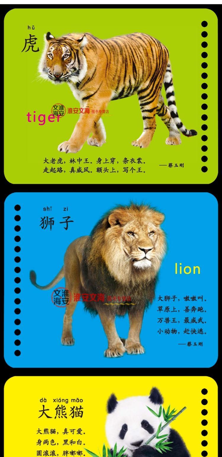 正版酷小丫宝贝翻翻乐 动物世界0-2-3-4岁婴幼儿早教撕不烂识字卡片