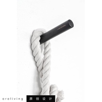 oroliving minimalist solid wood adhesive hook wall hanging coat hook single entrance Nordic bedroom living room hanger