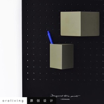 oroliving original Nordic minimalist moss green storage Triangle pot Wall table hole board storage decorative accessories