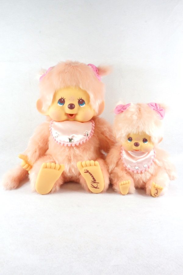 monchhichi萌趣趣娃娃设计师特别款坐姿女孩玩偶公仔粉色毛绒公仔