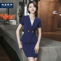 2021 store manager overalls womens professional wear set fashion summer beauty salon temperament hotel tooling manager Front Desk