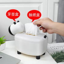 Calf tissue box creative living room home cute restaurant coffee table drawing paper box toothpick box multifunctional Nordic ins