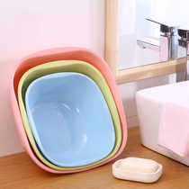 Large thick washbasin household adult plastic laundry basin baby washbasin student children small basin plastic basin