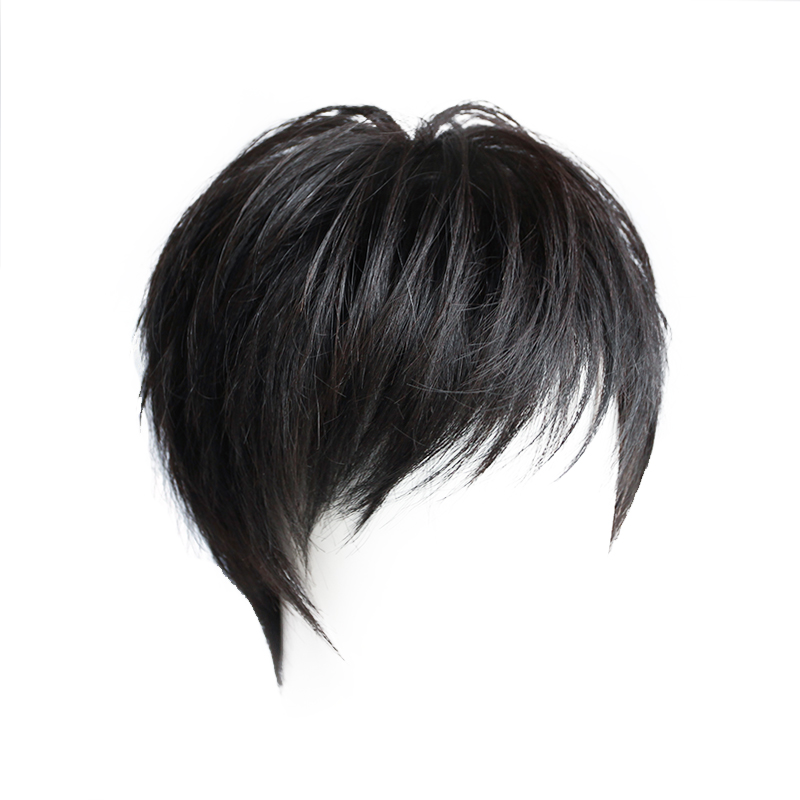 男士短发假发套假发男韩版帅气整顶全头真人发丝假发真发头套