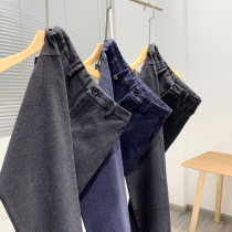 Toshima series high-definition twill knitted nylon mens business fashion casual pants trendy mens pants in autumn and winter