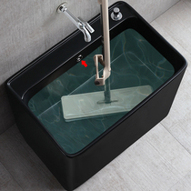 Haijiahua ceramic black washing mop pool tank Household bathroom balcony European floor-to-ceiling mop basin mop pool