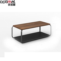 Nanchang minimalist creative sofa long tea table industrial wind steel frame wooden meeting coffee table simple modern office