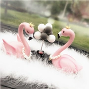 Sáng tạo mới flamingo đồ trang trí xe dễ thương búp bê phụ kiện xe hơi phụ kiện xe hơi xe phụ kiện xe hơi