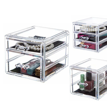 Small transparent acrylic drawer desktop jewelry storage box Head rope Childrens hair card item finishing box