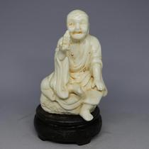 Qingdehua Kiln White Porcelain Arhat Buddha Statue Buddhist Ornament Antique Antique Antique Porcelain Collection Folk Unearthed Play